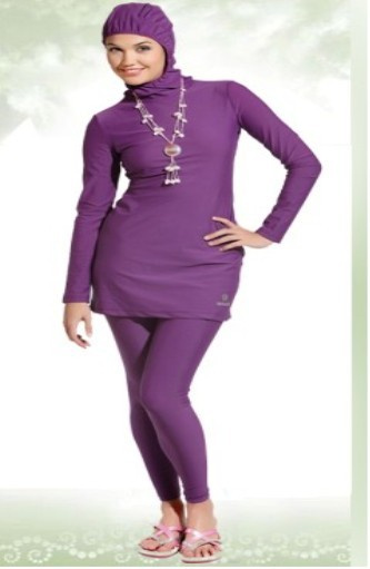  Purple Modest swim suit 1